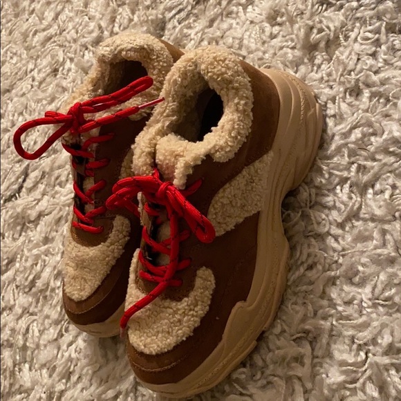 Cute furry sneakers